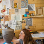 Amberlea McNaught in her studio 2017